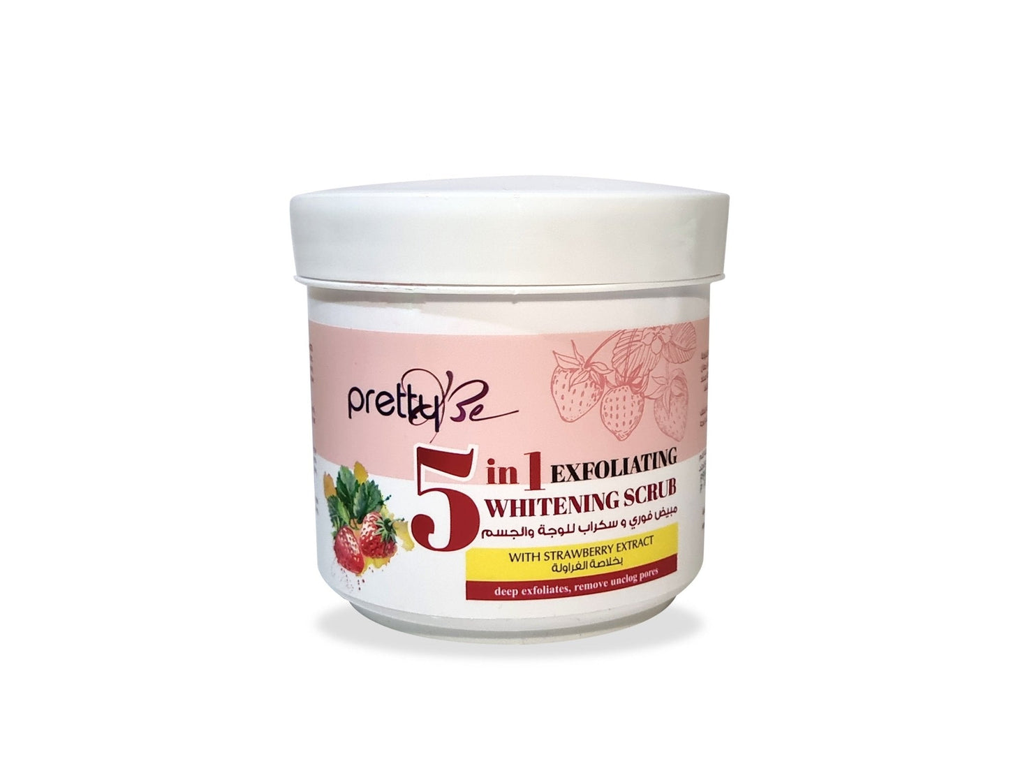 5 in 1 Exfoliating Face & Body Scrub With Strawberry Extracts